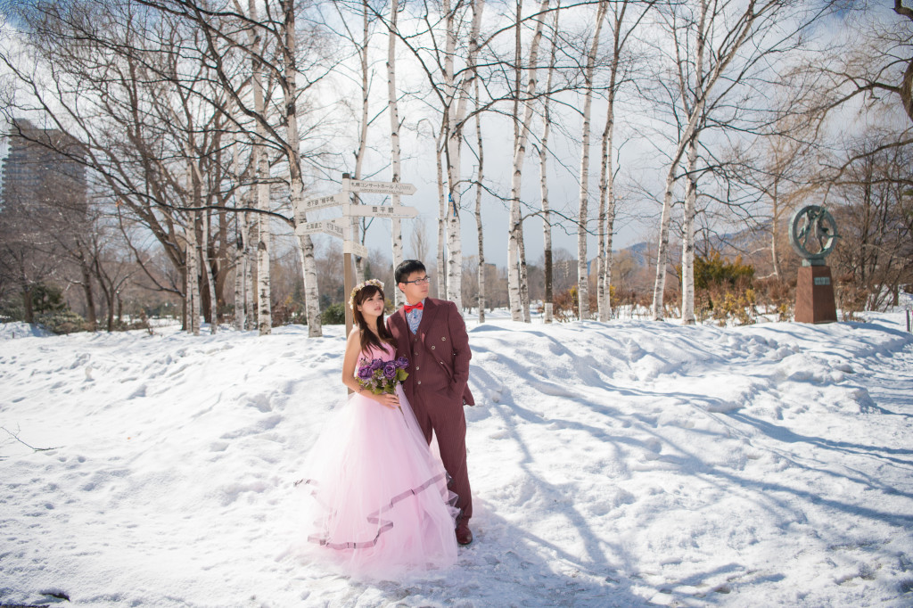 北海道婚紗 雪景